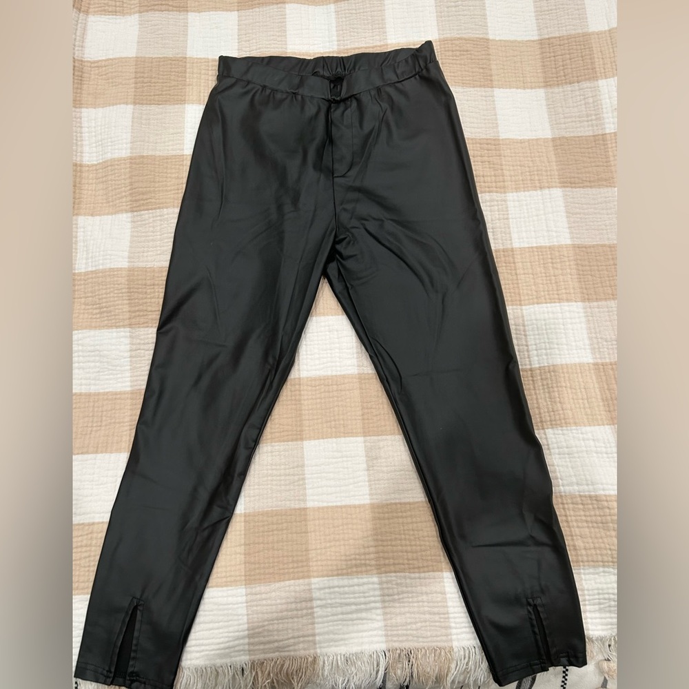 *Brand New* Black Leather Tights